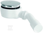 Brodzik akrylowy 3.4832 zintegrowany z podbudowa stabilizująca Stabilsound Plus oraz przeciągniętym panelem Smooth White 100x100x12 cm "Competia New", kwadratowy z syfonem z chromowanym grzybkiem