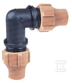 Kolanko 16mm skręcane typu LOCK do linii kroplujących DN16 (XP0022)