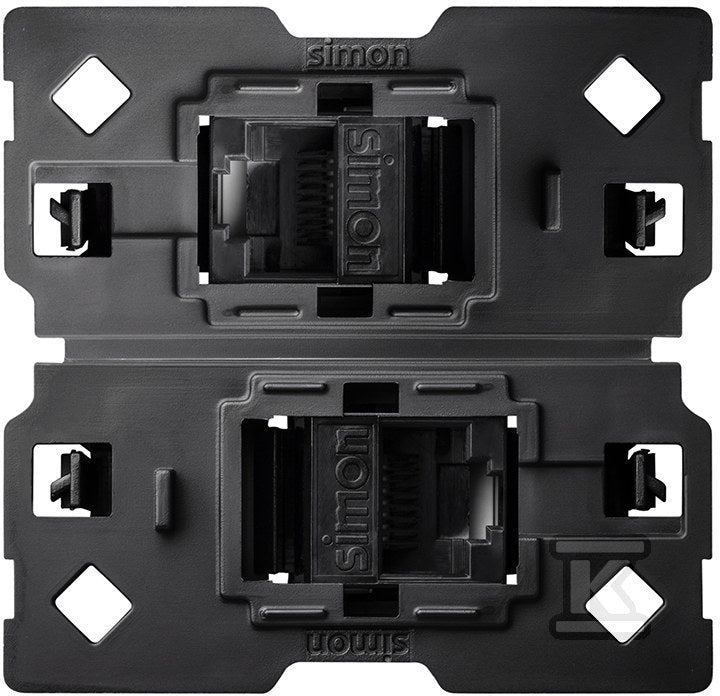 Gniazdo komputerowe 2x RJ45 kategoria 6 (mechanizm, bez ramki montażowej), SIMON100