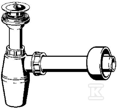 Syfon butelkowy 5/4"x5/4" tworzywo sztuczne / biały nr wzoru 5726PL