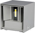Kinkiet LED VT-759 6W 660lm 3000K IP65 szary kwadratowy