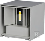 Kinkiet LED VT-759 6W 660lm 3000K IP65 szary kwadratowy