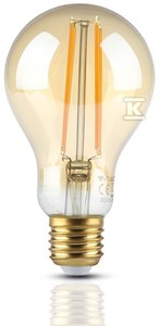 Żarówka LED VT-2123 12.5W 1240lm A70 filament klosz bursztynowy 2200K E27