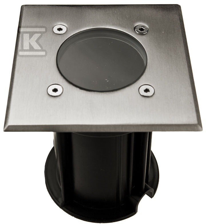 Oprawa dogruntowa VT-7677 SQ GU10 kwadratowa czarna IP65