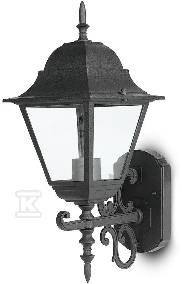 Oprawa ścienna E27 VT-761 czarna IP44