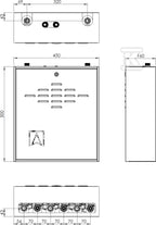 Zestaw mieszający PrimoBox AZB 305 w szafce, 2x bez mieszania, zawór obrotowy z siłownikiem ARM 141