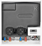 Zestaw separacyjny PrimoBox AHB 622 w szafce, 2 pompy Grundfos UPM3 Auto, zawór termostatyczny ATV 213 (45°C)