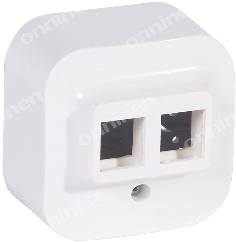 Adapter forix biały 2xRJ45 keyston