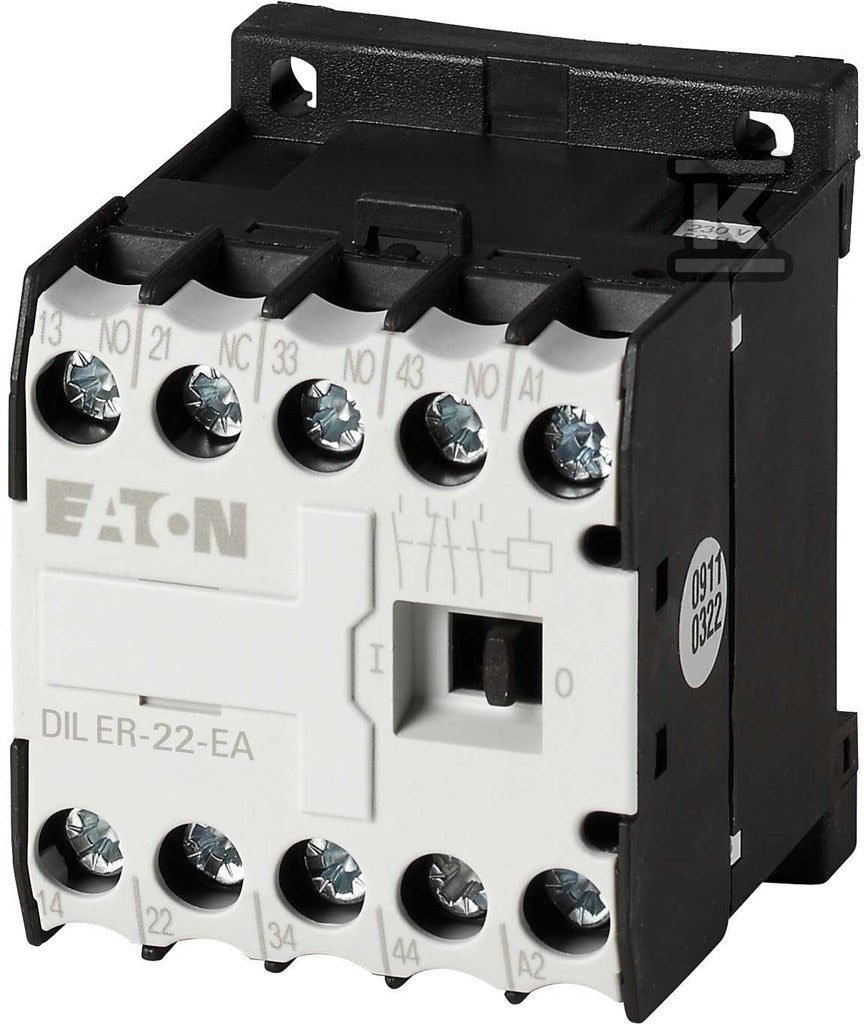 Stycznik pomocniczy miniaturowy, 2Z/2R, sterowanie 230VAC DILER-22-EA(230V50HZ,240V60HZ)