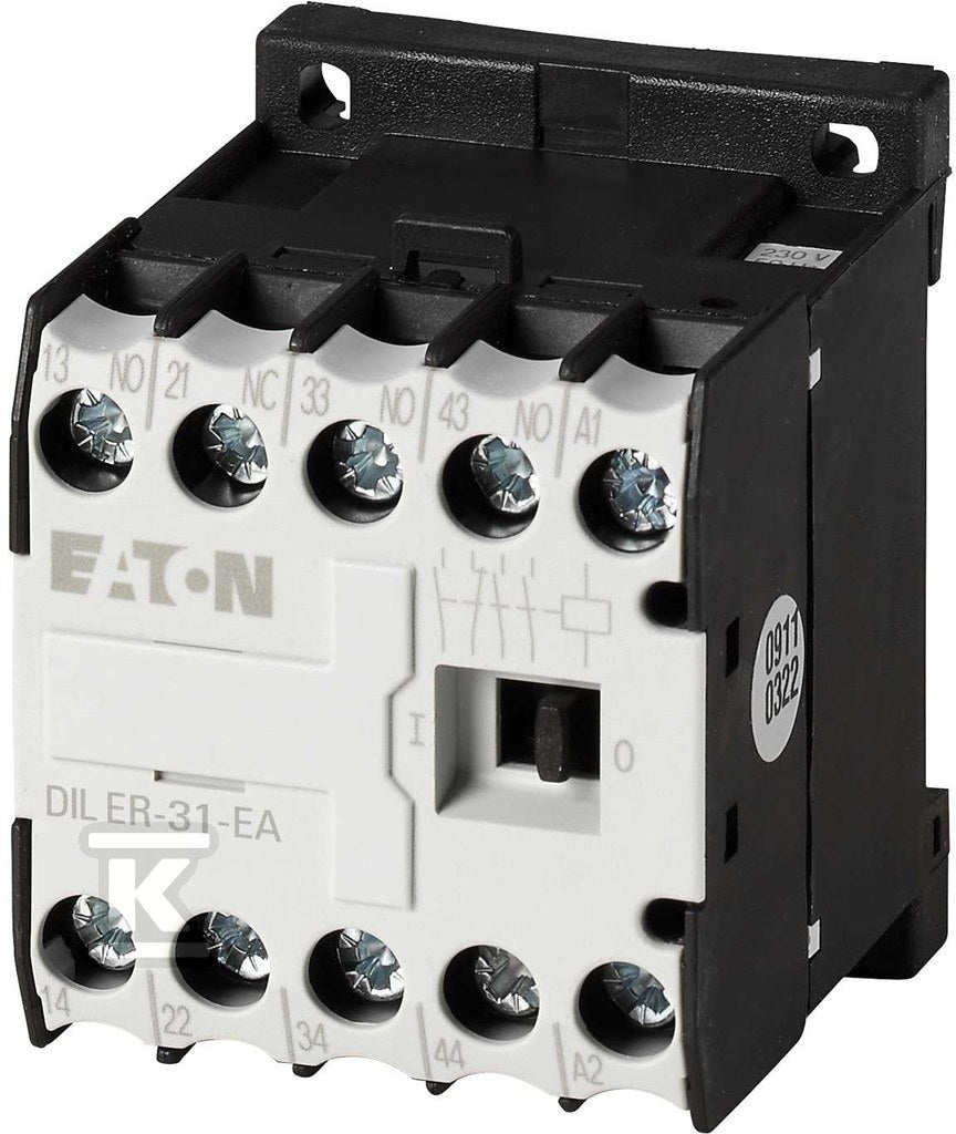 Stycznik pomocniczy miniaturowy, 3Z/1R, sterowanie 230VAC DILER-31-EA(230V50HZ,240V60HZ)