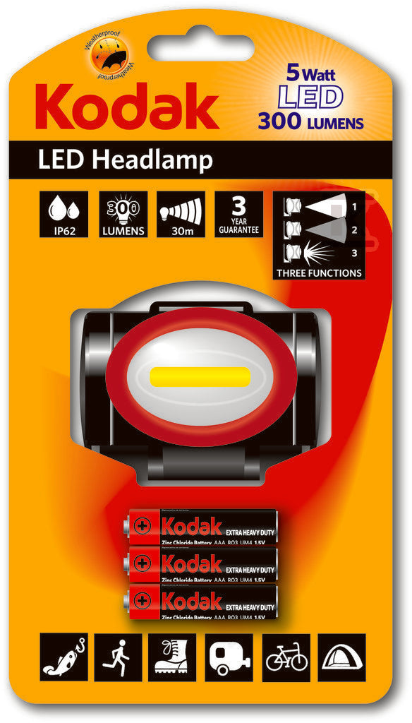 Latarka LED HL 300lm (czołowa) +3AAA (R03)