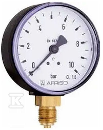 Manometr grzewczy RF100 rad 1/2" 0-1,6 bar