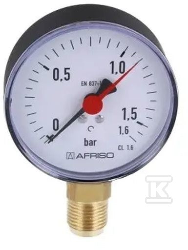 Manometr grzewczy RF80 rad 1/2" 0-4 bar