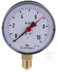 Manometr standardowy RF 100 D 201, fi 100 mm, 0-10 bar, 1/2" rad, kl. 1,6 pionowy metalowy