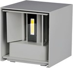 Kinkiet LED VT-759 6W 660lm 3000K IP65 szary kwadratowy