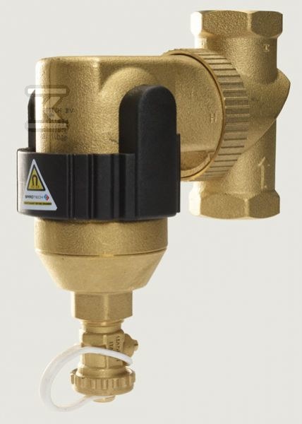 Separator zanieczyszczeń Spirotrap MBC 3/4", z magnesem, obrotową flanszą i zaworem spustowym.