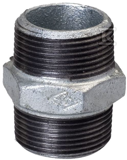 Nypel wkrętny równoprzelotowy 3/4" ocynk N8, NR 38, NR 280