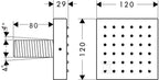 Moduł prysznicowy Hansgrohe Axor, element zewnętrzny, DN15 chrom 28491000