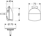Element zewnętrzny Hansgrohe Exafill Plus, chrom 58127000