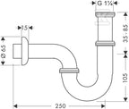 Hansgrohe U-syfon G 1 1/4 - chrom 53002000