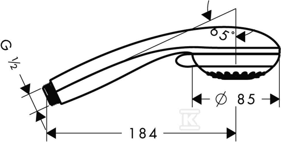 Główka prysznicowa Hansgrohe Crometta 85 Variojet DN15 chrom 28562000