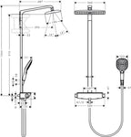 Komplet prysznicowy Hansgrohe Raindance Select 360, DN15 - biały / chrom 27112400