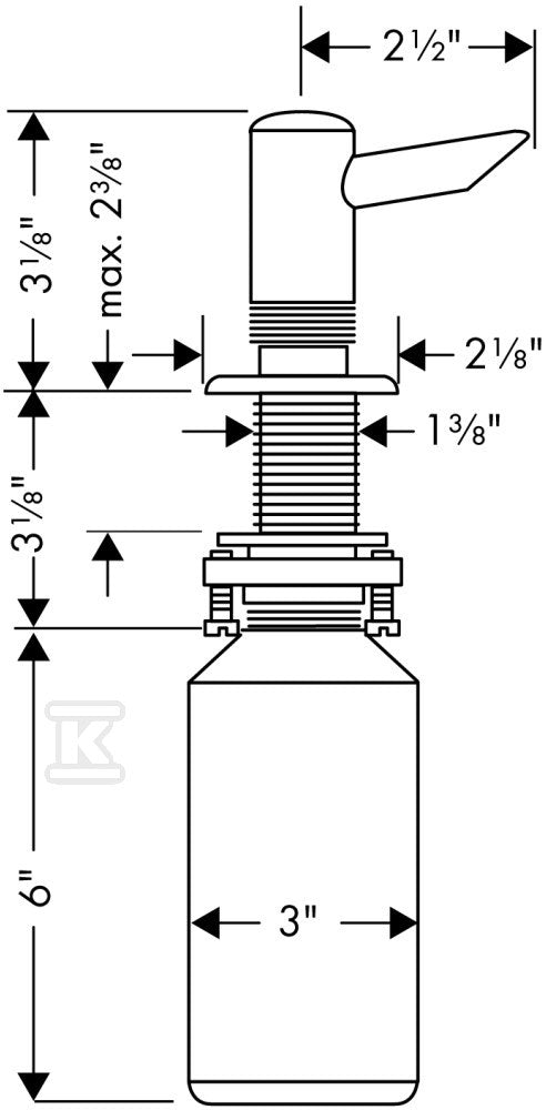 Dozownik mydła / płynu Hansgrohe Axor stal szlachetna 40418800