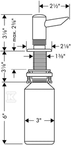 Dozownik mydła / płynu Hansgrohe Axor stal szlachetna 40418800
