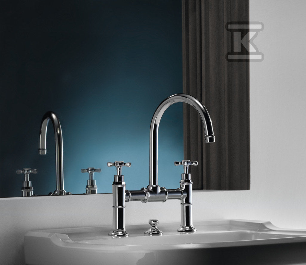 Bateria umywalkowa Hansgrohe Axor Montreux dwuuchwytowa z mostkiem, DN15 chrom 16510000