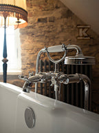 Bateria wannowa Hansgrohe Axor Montreux dwuuchwytowa DN15 do montażu w podłodze - nikiel szczotkowany 16547820