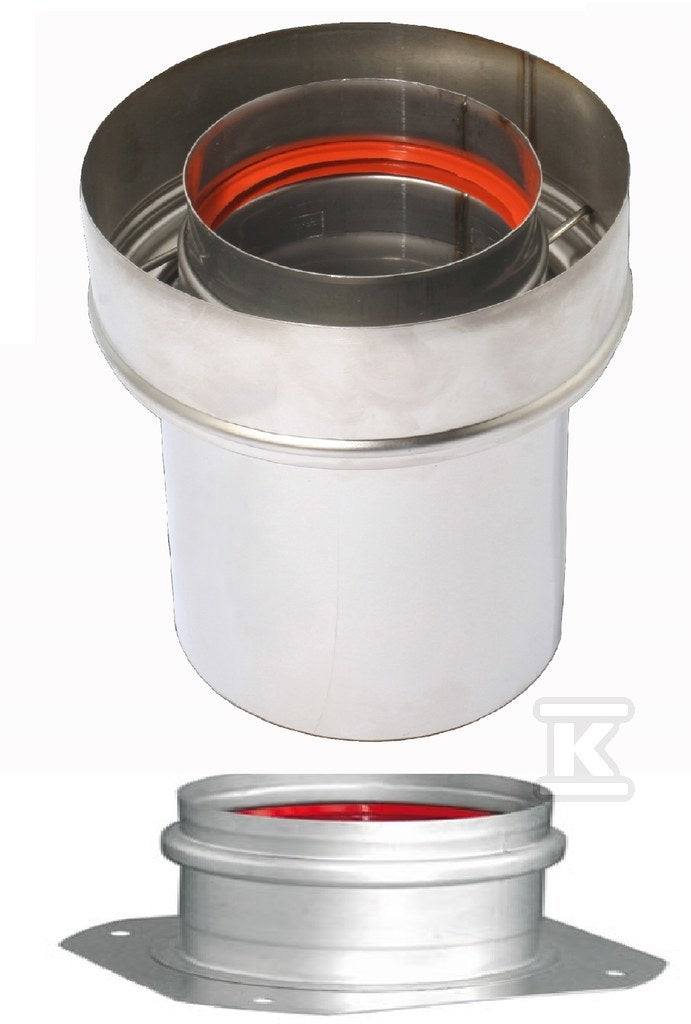 Adapter kominowy powietrzno-spalinowy DN 60/100 uniwersalne do kotłów kondensacyinych z adapterem z tworzywa