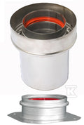 Adapter kominowy powietrzno-spalinowy DN 60/100 uniwersalne do kotłów kondensacyinych z adapterem z tworzywa