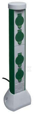 Słupek ogrodowy 4xGS 16A 3p 230V, IP44 2mb OWY 3x1mm2