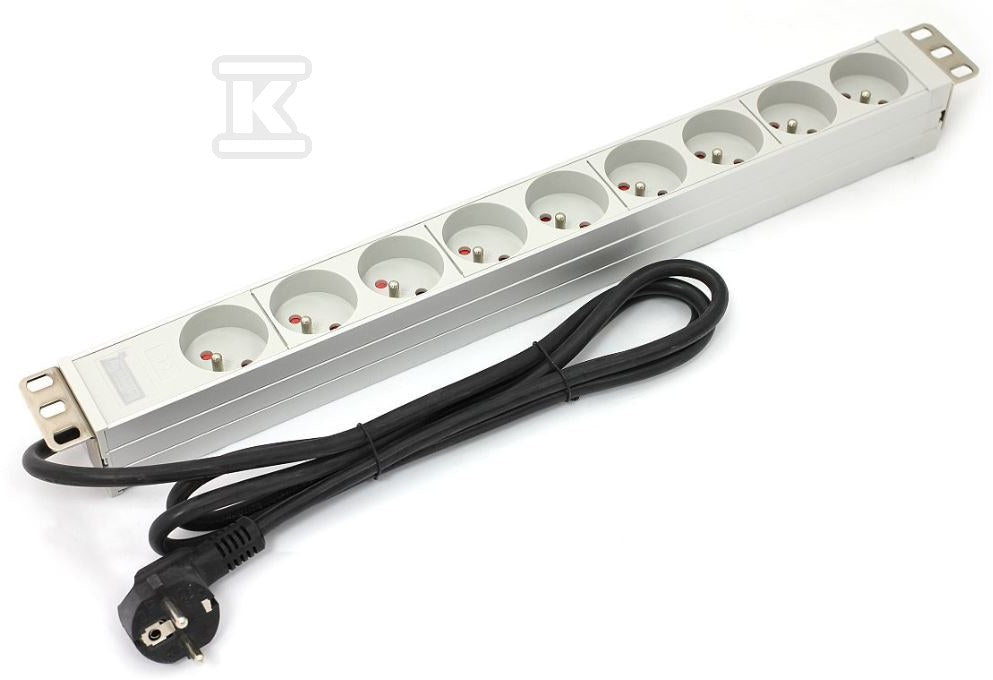 Listwa zasilająca do szaf rack (PDU) 19" 9x 2P+Z