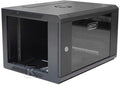 Szafa krosowa wisząca jednosekcyjna 19" 6U S/600 G/450 czarny (RAL 9004), grill 1W
