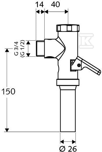 Spłuczka do WC Schellomat z dzwignia 3/4" chrom