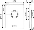 Spłuczka podtynkowa do pisuaru-element zewnetrzny Compact II Edition mechaniczny biały