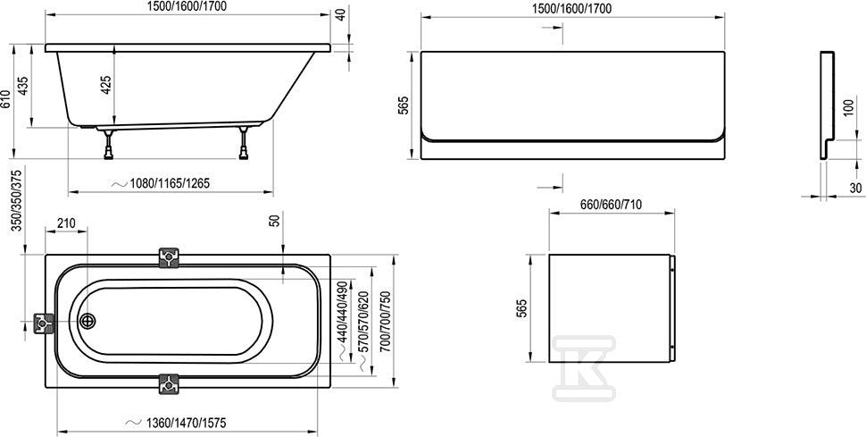Obudowa Przedni panel A chrome 150 biały