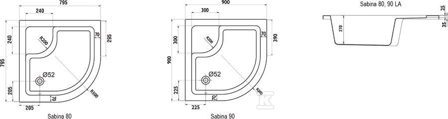 Panel Sabina 90 biały