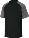 T-shirt dwukolorowy z poliestru (100%), 160 g/m2, szybkoschnący zielono-szary XXL