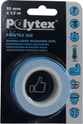 Taśma Polytex 560 dwustronna biała montażowa, 19 mm x 1,1 mm x 1,5 m