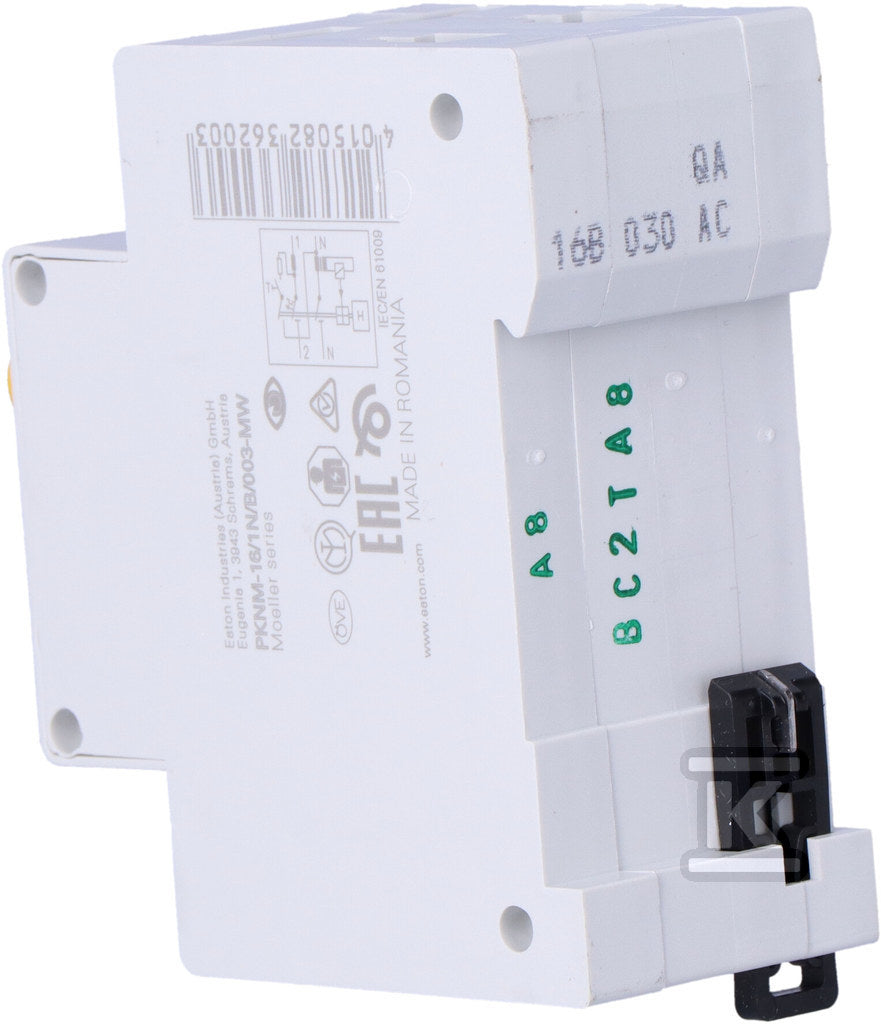 Wyłącznik nadprądowy z modułem różnicowym 1+N-biegunów PKNM-16/1N/B/003-MW