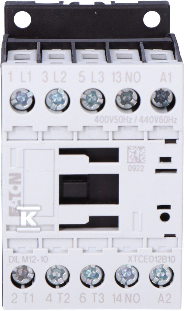 Stycznik mocy I=12A [AC-3], 1Z 0R DILM12-10(400V50HZ,440V60HZ)