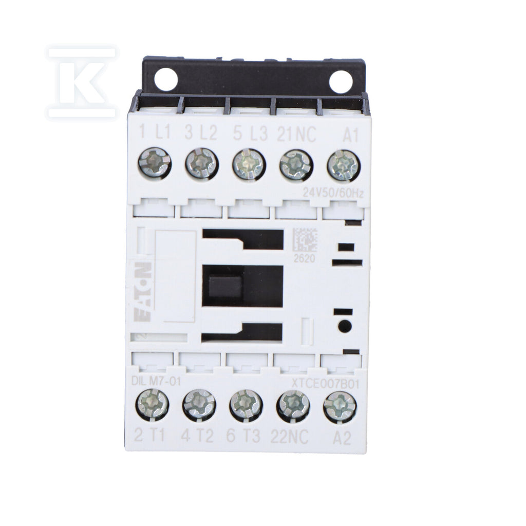 Stycznik mocy, I=7A [AC-3] 0Z 1R DILM7-01(24V50/60HZ)