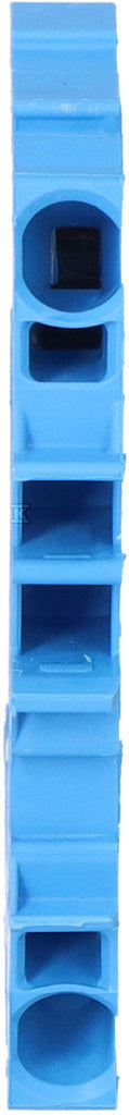 Złączka 2-przewodowa przelotowa 2,5 mm do zastosowań Ex e II oraz Ex i opis z boku i na środku na szynę TS 35 x 15 i 35 x 7,5 Push-in CAGE CLAMP 2,50 mm niebieski