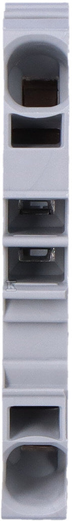 Złączka 2-przewodowa przelotowa 6 mm do zastosowań Ex e II opis z boku i na środku na szynę TS 35 x 15 i 35 x 7,5 Push-in CAGE CLAMP 6,00 mm szara