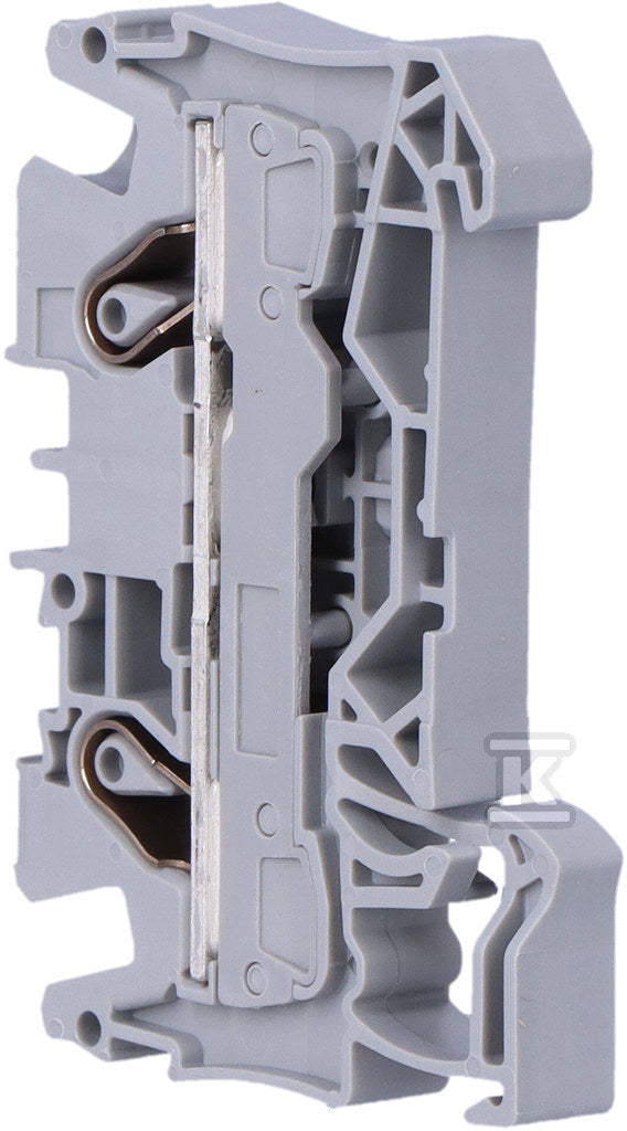 Złączka 2-przewodowa przelotowa 6 mm do zastosowań Ex e II opis z boku i na środku na szynę TS 35 x 15 i 35 x 7,5 Push-in CAGE CLAMP 6,00 mm szara