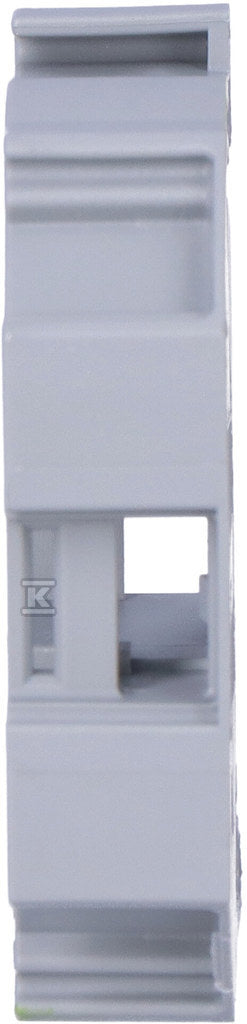 Blokada bezśrubowa końcowa szerokość 10 mm na szynę TS 35 x 15 i 35 x 7,5 szara