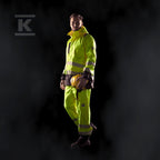 Spodnie shell HI-VI (fluo) żółte L