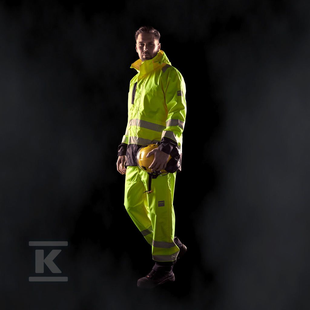 Spodnie shell HI-VI (fluo) żółte XL